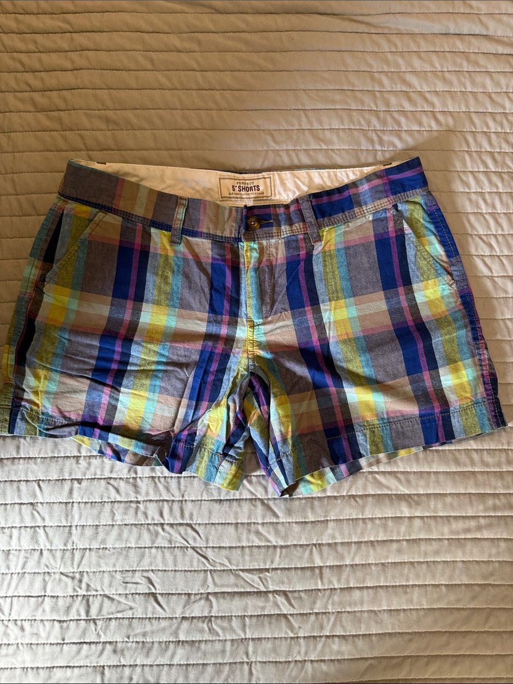 Old Navy Multicolor Plaid Cotton Shorts